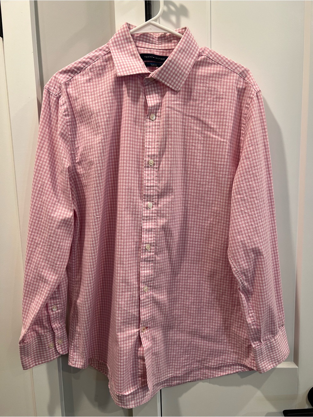 Tommy Hilfiger Pink Gingham Dress Shirt